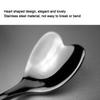 D2 4Pcs Coffee Spoon Stainless Steel Heart Shaped Tea Dessert Sugar Stirring Spoon Cafe Kitchen Gadget Sets Tableware Utensils