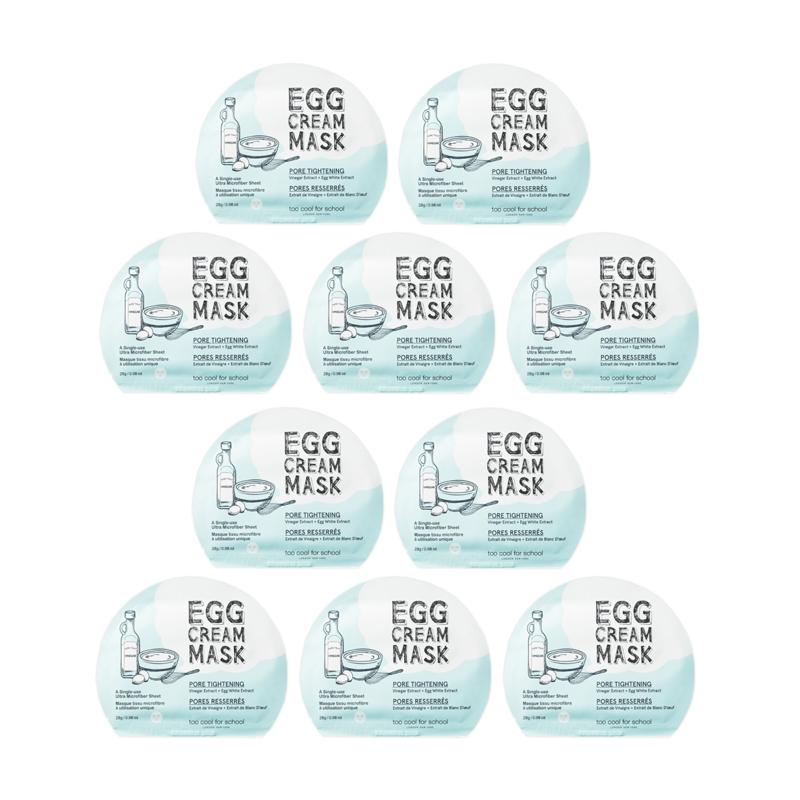 Too Cool For School – Egg Cream Mask 28g (Hydration / Deep Moisture / Firming / Pore Tightening) 9 Options
