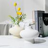 Cream Style Ceramic Vase for Home Office Decor with Hydroponic Dried Flower Arrangement Handicraft