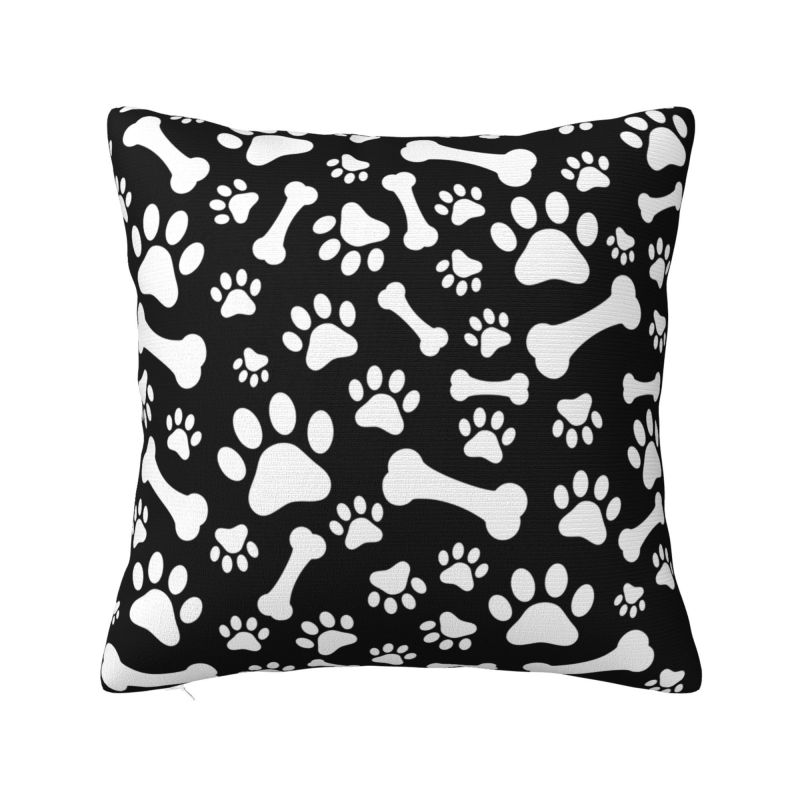 Dog Paw Cat Heart Footprints Cushion Cover 40*40 cm Polyester Throw Pillow Case Bedroom Decoration Bedding Sofa Pillowcase