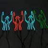 Waterproof Motorcycle Bike Helmet LED Cold Light Strip EL Sticker 4 Flashing Warning Lights Night Riding Helmet Kit
