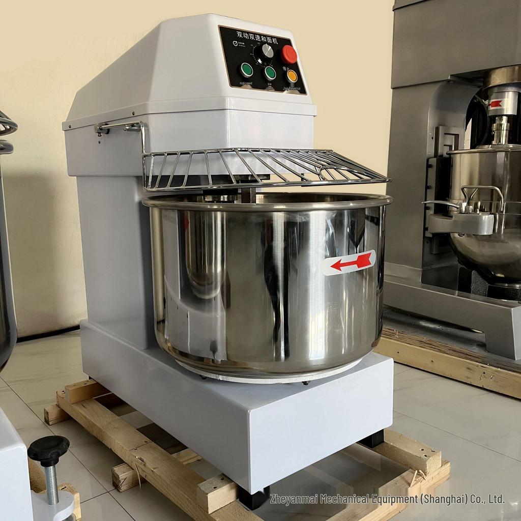 Commercial Double Action Vertical Dough Mixer: Fully Automatic, 10kg/20kg/25kg Capacity, Double Speed Kneading/Beating Machine.