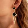 2026 New Arrival Gold Color Triangle Pendant Earrings for Women Minimalist Metal Geometric Long Dangle Statement Earring Jewelry