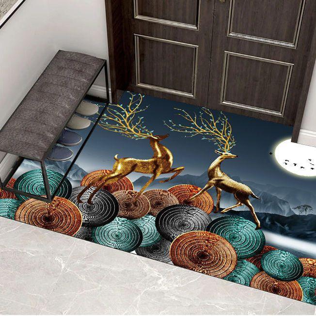 Entrance Mat Floor Mats Non-Slip Back Rubber Welcome Doormat Bathroom Kitchen Mat