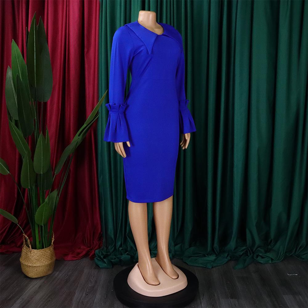 Plus Size Women's Bodycon Pencil Skirt Dress - African Fashion Temperament