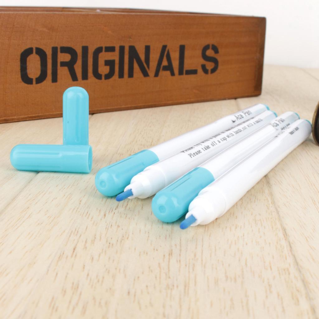 4Pcs Stitch Markers Soluble Cross Stitch Water Erasable Pens Grommet Ink Fabric Marker Marking
