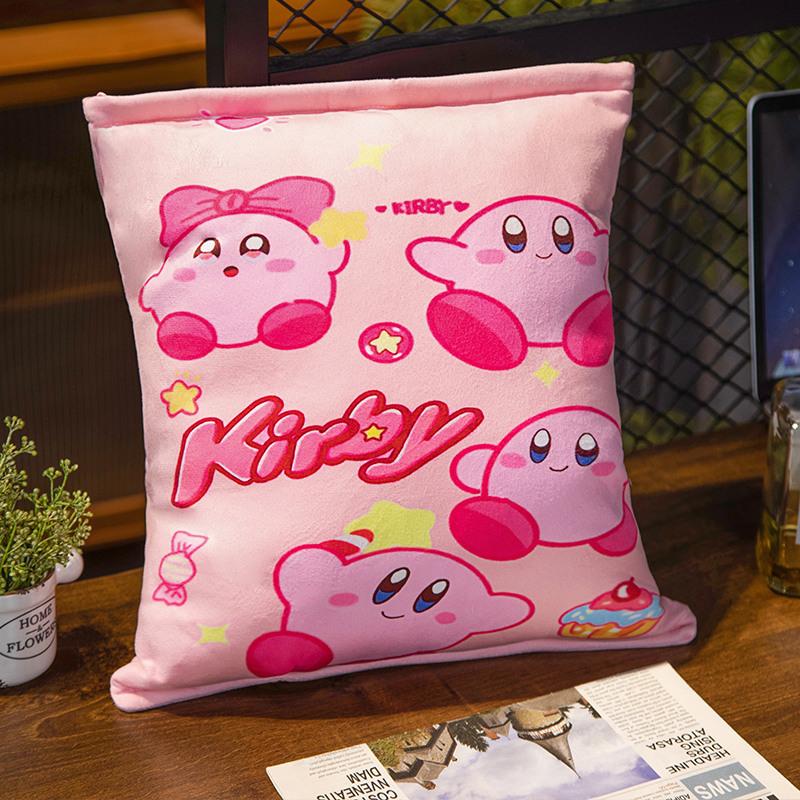 Cartoon Kirby Pillow Plush Toy Doll Snacks A Big Bag Sofa Cushion Back Birthday Gift