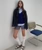 RAVEROUS Rolling Deep V-Neck Knit_Purple Navy
