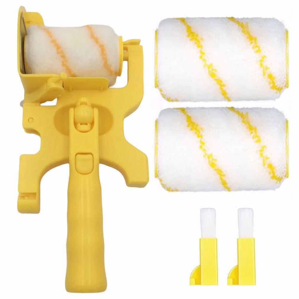 Paint Edger Roller Brush Paint Edger Roller Brush with Extra Replacement Roller Brush Wall Painting Brush Interior Paint Trimmer