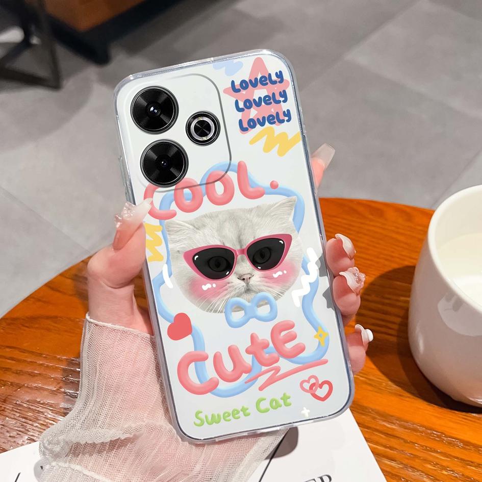 Populární pouzdro s graffiti motýlem pro Xiaomi Redmi 13 13C 14C A3 Note 13 Pro K70E K60 Ultra Nový kryt Měkký silikonový Ochrana proti pádu Průhledné pouzdra na telefon pro Redmi