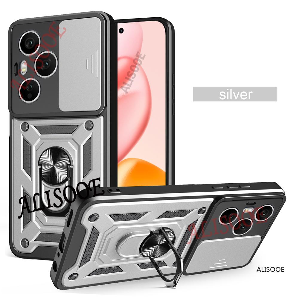 Hülle für Honor 400 Pro (Global) Hülle Schiebe-Kameraobjektiv Ringständer Halter Stoßfeste Handyhülle für Honor 400 Pro 5G Capa