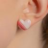 [Worn by Brave Girls Yujeong / Kwon Eunbi] Ceramic Marbling Heart Earrings (RP)