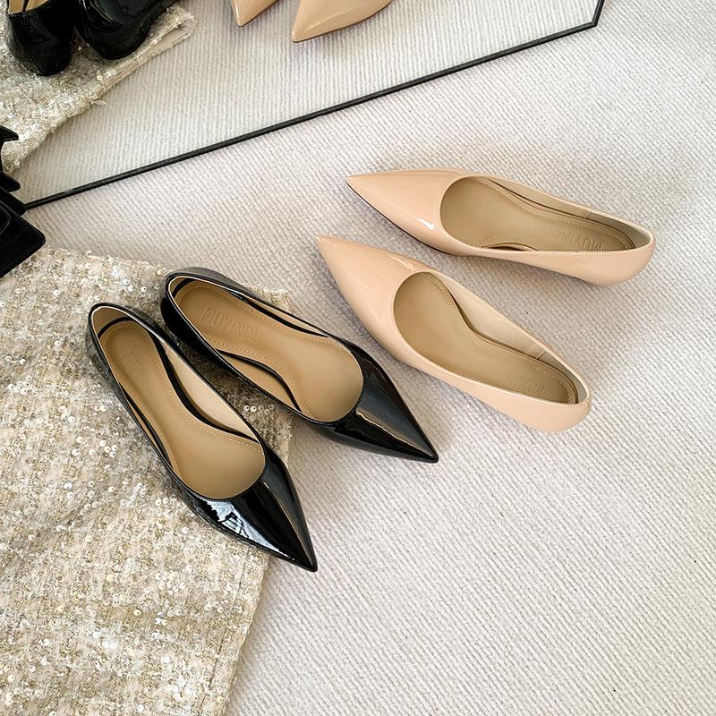 Flat Shoes Women Banquet Thin Pointed Sexy Women's Shoes Flats Women Work Shoes Comfortable for Work Adult