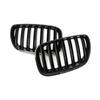 1Pair Car Front Hood Bumper Kidney Grille Grill Single Line Chrome Black For BMW X5 E53 2004 2005 2006 51137113733 51137113734