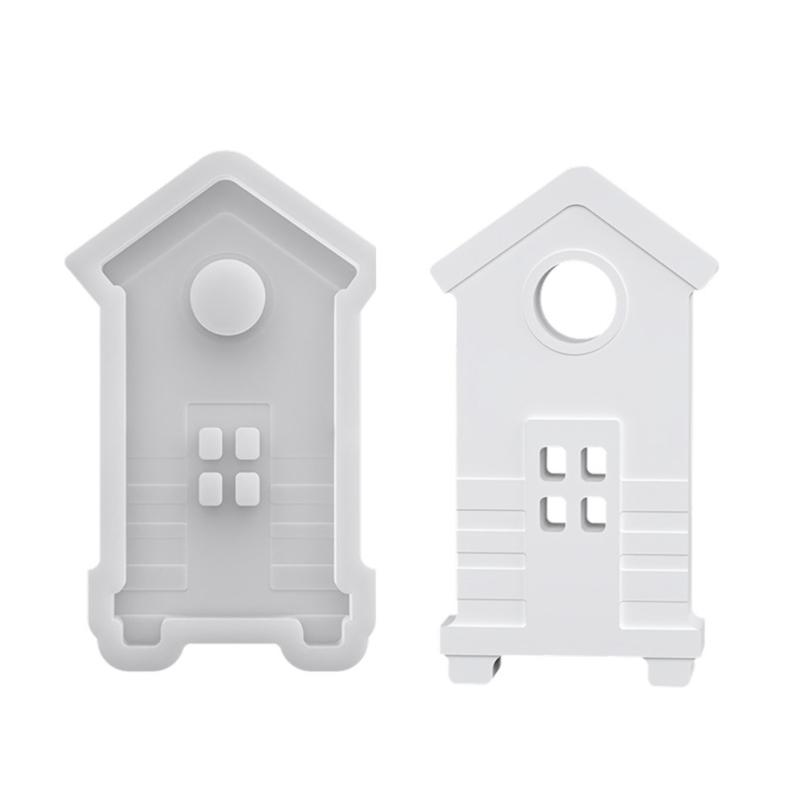 

Beach House Shape Silicones Craft Mold For Epoxy Resins Soap Making Decorative Miniature Coastal Cottage Design Mould