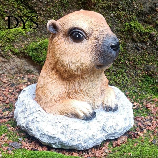 Patio Ornament Resin Garden Decoration Realistic Animal Statue Weather-resistant Decor Accessory for Lawn Balcony