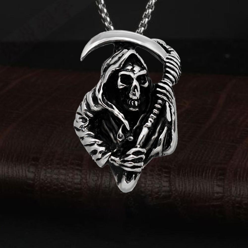 Collana Alta Qualità Lunga Falce della Morte Ciondolo Hip Hop