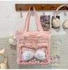 Schoolbagins Style High-value Student Schoolbag Female Korean College Style Two-piece Backpack Ballet Style Lace Make-up Bag