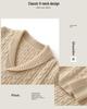 European Women's V-Neck Cashmere Knit Sweater - Thick, Versatile, Short Base Layer