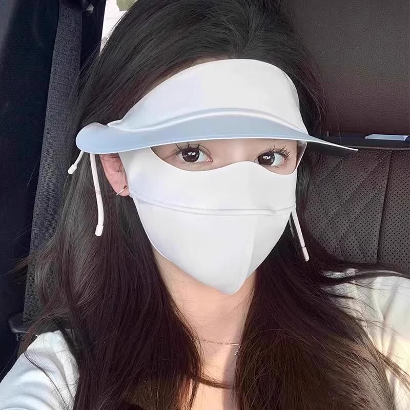 Women's Full Face Anti-UV Sunscreen Mask with Neck Protection - 2025 Summer Cycling Facekini