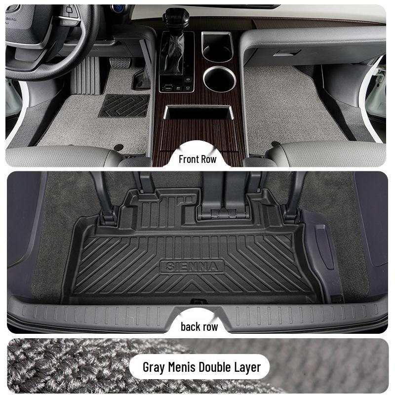 Toyota Sienna TPE Floor Mats for 7-Seater, First Row, 2021-2025