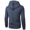 Autumn Winter Men's Jacquard Plaid Hoodie Long Sleeve Hoodie Warm Color Hooded Sweatshirt Coat Yasheng