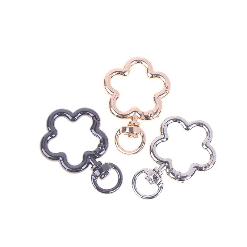 5Pcs Zinc Alloy Flower Swivel Lobster Claw Clasps Swivel Lanyards Trigger Snap Hooks Strap Connector For Diy Bag Key Chains Ring