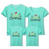 High-End Pure Cotton Family Christmas T-Shirt Set - Mother & Daughter Matching Short Sleeves for Families of Three or Four
