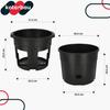 Pot for growing potatoes on the balcony, black, 29.5 cm, set of 3