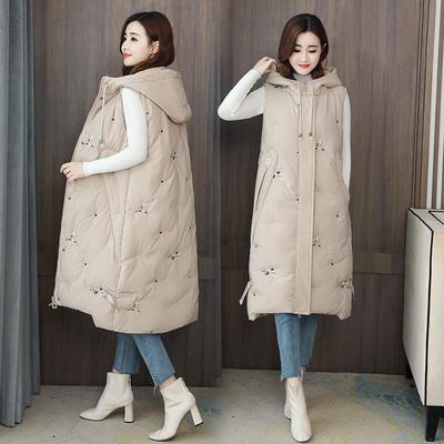 Nouveau Style grande taille sans manches veste rembourrée en coton veste rembourrée en coton veste mi-longue rembourrée en coton gilet
