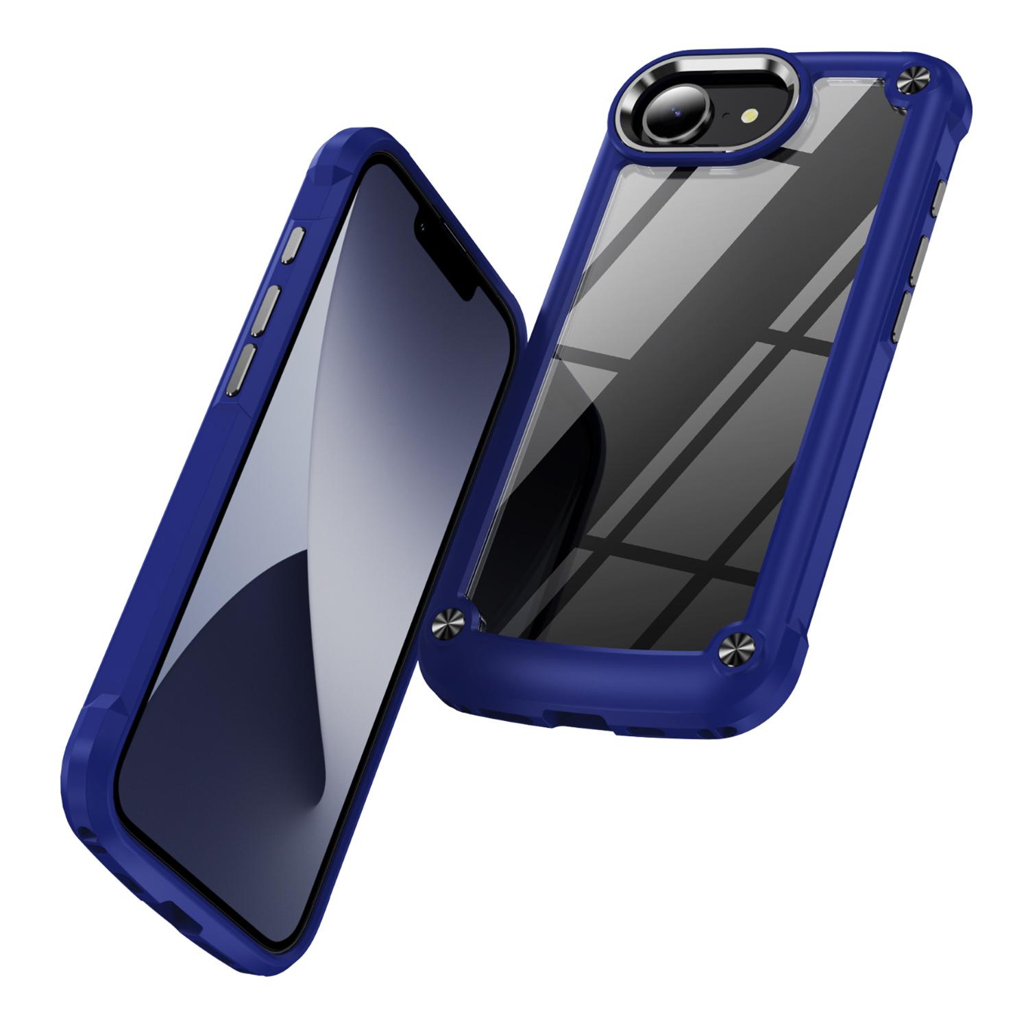 

For iPhone 16e Case Anti-Drop Alloy Lens Frame PC+TPU Phone Cover Green