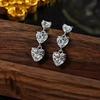 European and American Simple Earrings for Women, Micro-inlaid Zircon Love Earrings, Classic Versatile Daily Dating Accessories