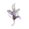 Magnolia Flower Brooch, High-end and Luxurious Crystal Brooch, Light Luxury and Niche Design Sense Brooch