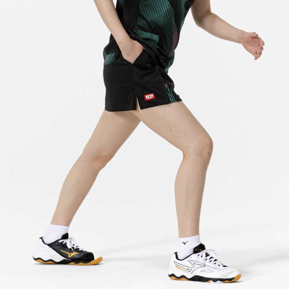 Table Tennis Size 82JBC200 Skirt, Moisture-Wicking, Quick-Drying, Women's, Black, L,