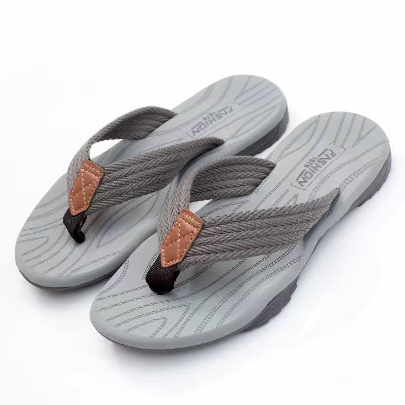 2025 Men's Trendy Non-Slip Summer Flip-Flops: Thick Sole, Cool & Casual Beach Slippers