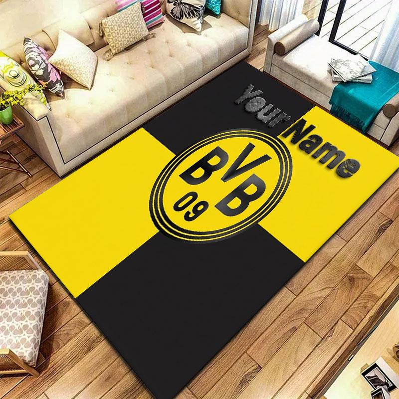 Borussia Custom Name Carpet Rug for Living Room Bedroom Home Sofa Decoration,Kids play Non-slip Floor Mat