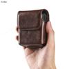 Genuine Leather Phone Bag Universal For Moto Razr 40 Ultar Samsung Z Flip 8 5 4 Huawei P50 Pocket Belt Clip Holster Waist Cover