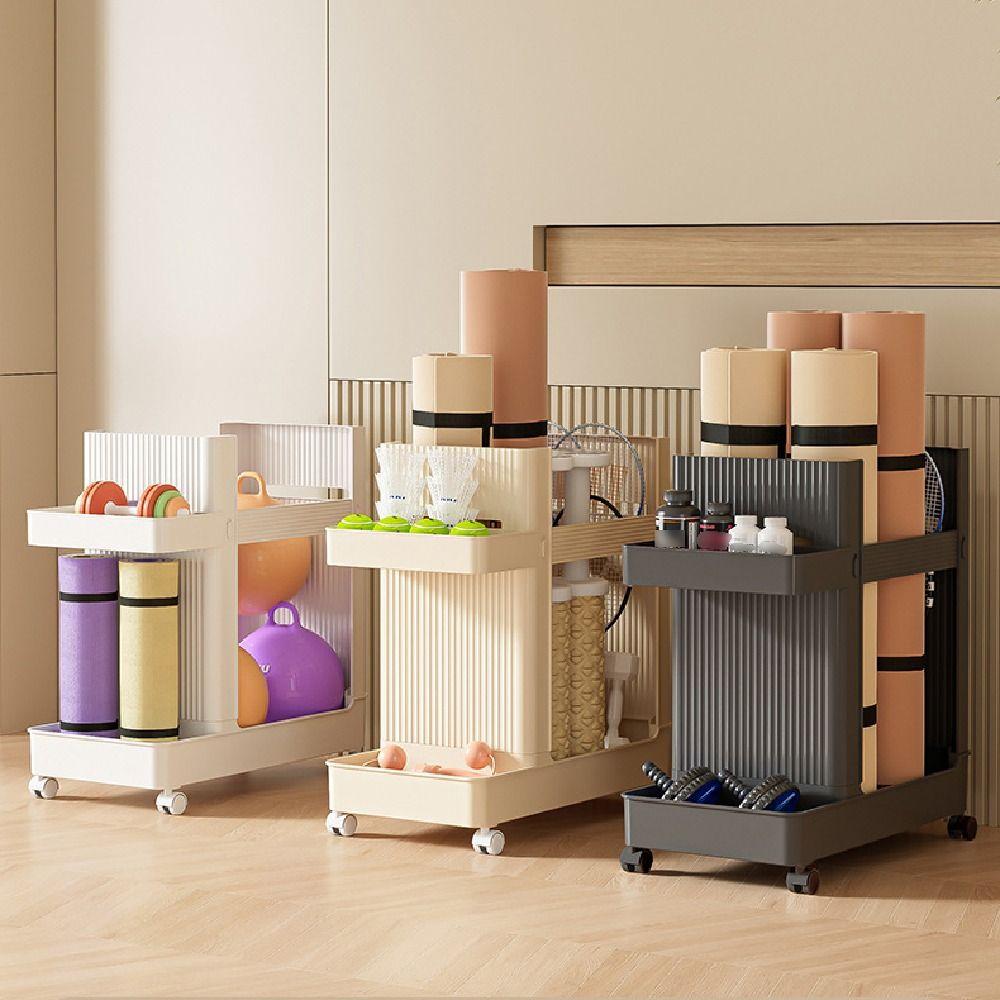 Velkokapacitní úložný koš na podložky na jógu Úspora místa Organizér na fitness vybavení Domov