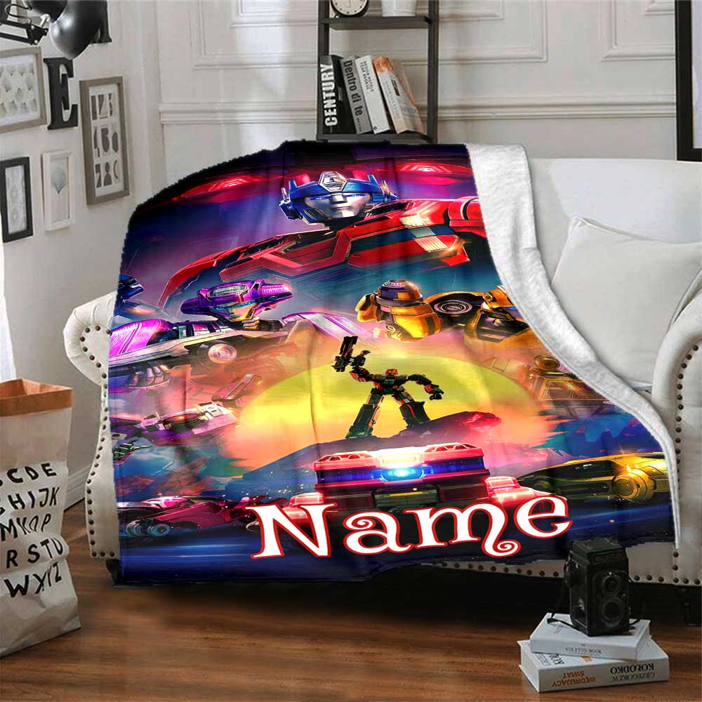Love Transformers (20) Customize Your Name Blanket Cozy Personalized Blanket Soft & Cozy Great for Home Decor Chair Picnics Living Room