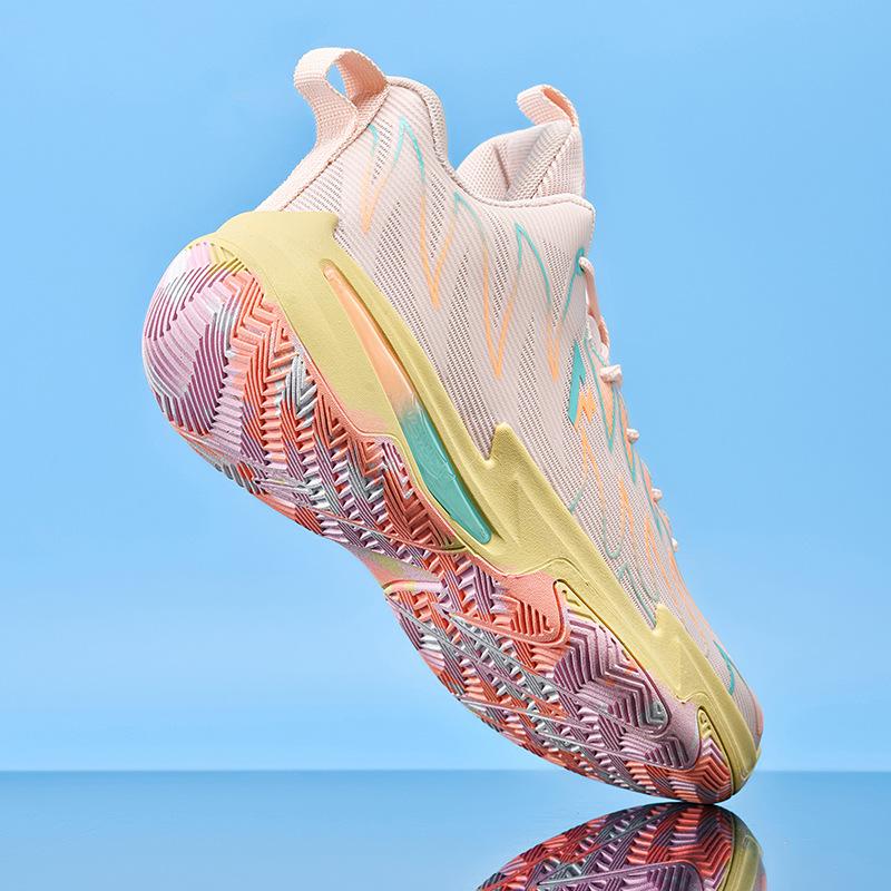 Basketball shoes, men's and women's mesh breathable, non-slip, wear-resistant and shock-absorbing sneakers, students and teenagers professional traini