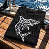 Tribal Shark Graphic Tee: Unisex Beach Apparel, Ocean Lover Gift
