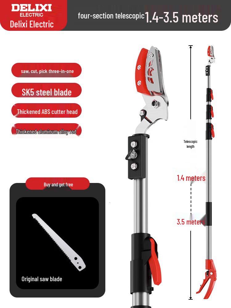 Delixi Telescopic Fruit Picker with Three-Claw Claw for Apples and Peaches