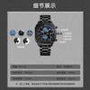 Steel Belt Watch Man Comes Out To Search For Square Waterproof Calendar Luminous Quartz Watch