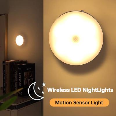 Motion Sensor Light Wireless Led Night Light Bedroom Decor Light Detector Wall Decorative Lamp Staircase Closet Room Aisle Light
