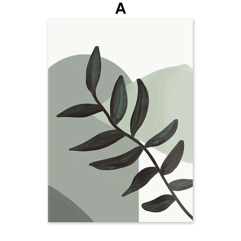 

Шалфей, зеленый лист, цветок лотоса, солнце, радуга, постеры, печать на холсте, скандинавские настенные художественные фотографии для гостиной, домашний декор 30X40cm No Frame