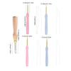 Beginner Punching Needle Tool Wood Handle Punching Needle Tool Embroidery Pen with Needle Threading Tool for Embroidery