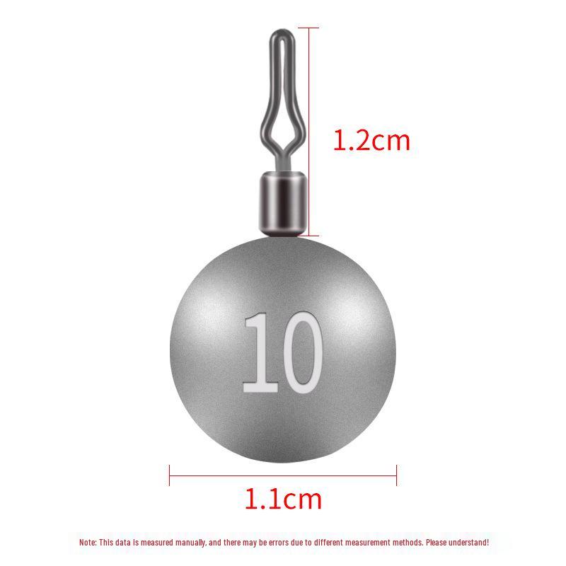 Anti-tangle Round Drop Shot Fishing Sinker with Quick Clip