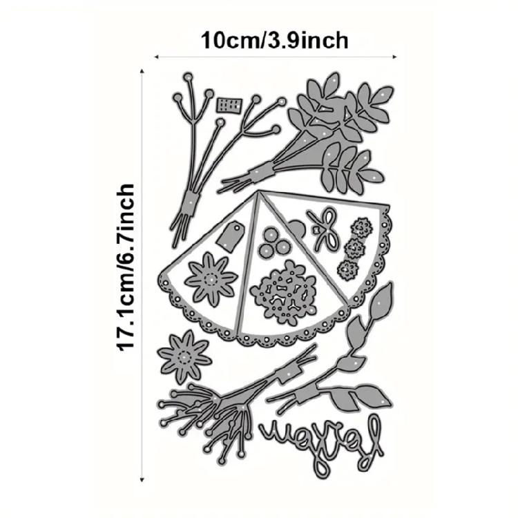 Flower Bouquet Cutting Dies Embossing Stencils Cuts Stencils Metal Die Cuts for Scrapbooking Card Scrapbook Decoration