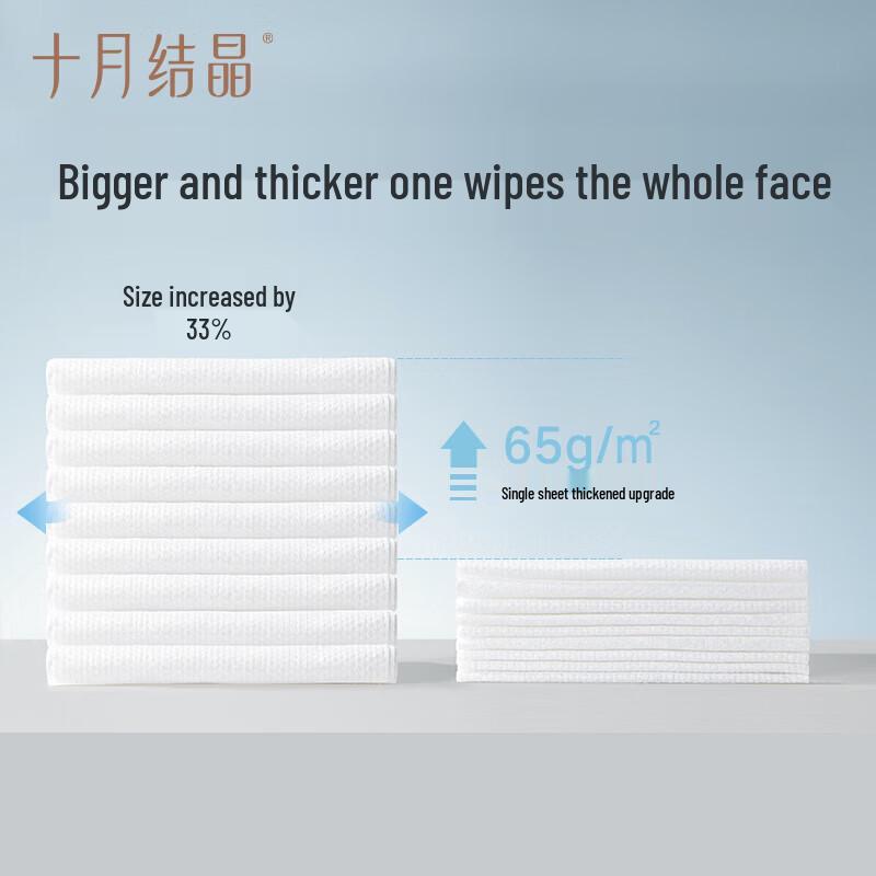 October Crystal Disposable Pearl Texture Facial Wipes