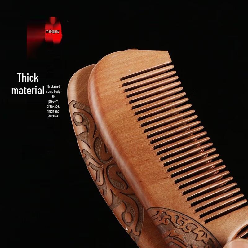 Hand-Carved 20-Year Old Peach Wood Comb
